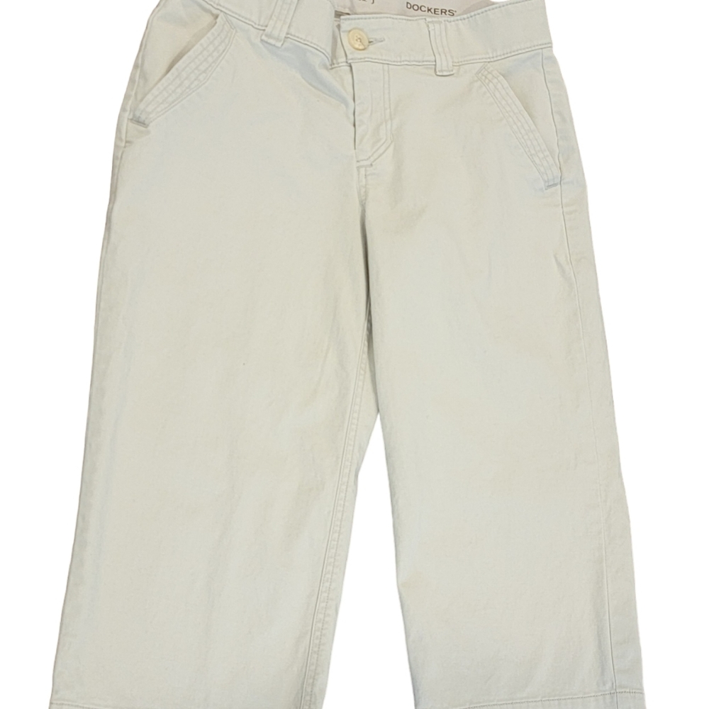DOCKERS SIZE 4 KHAKI CROPPED PANTS EUC
